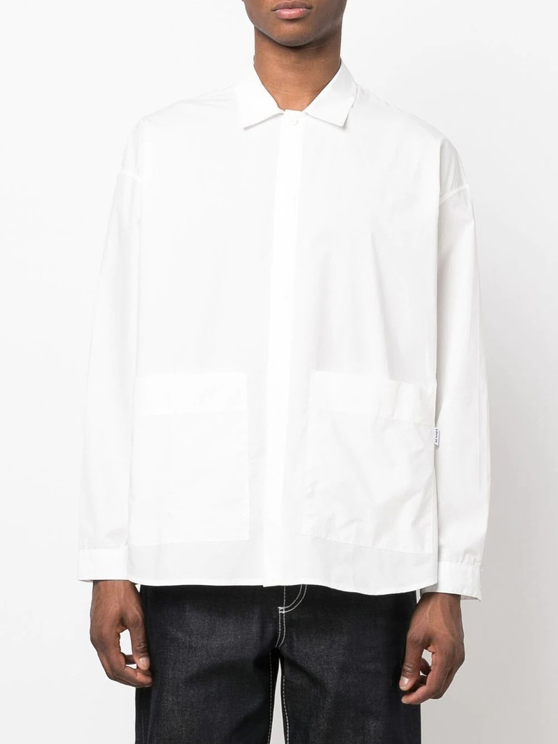 SUNNEI slogan loose fittin cotton shirt outlook