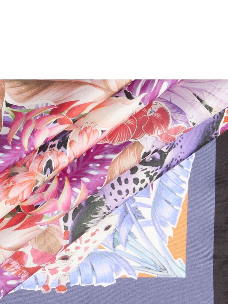 Jungle print silk scarf 3