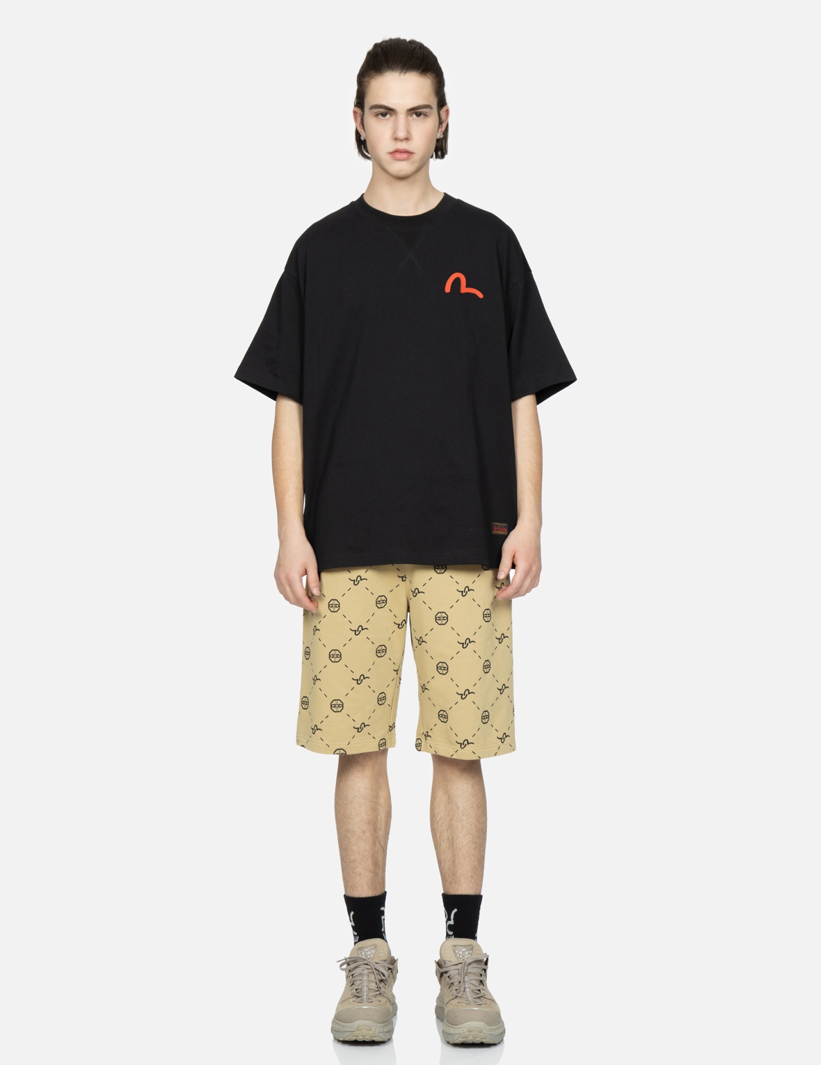 MONOGRAM PRINT SWEAT SHORTS - 5