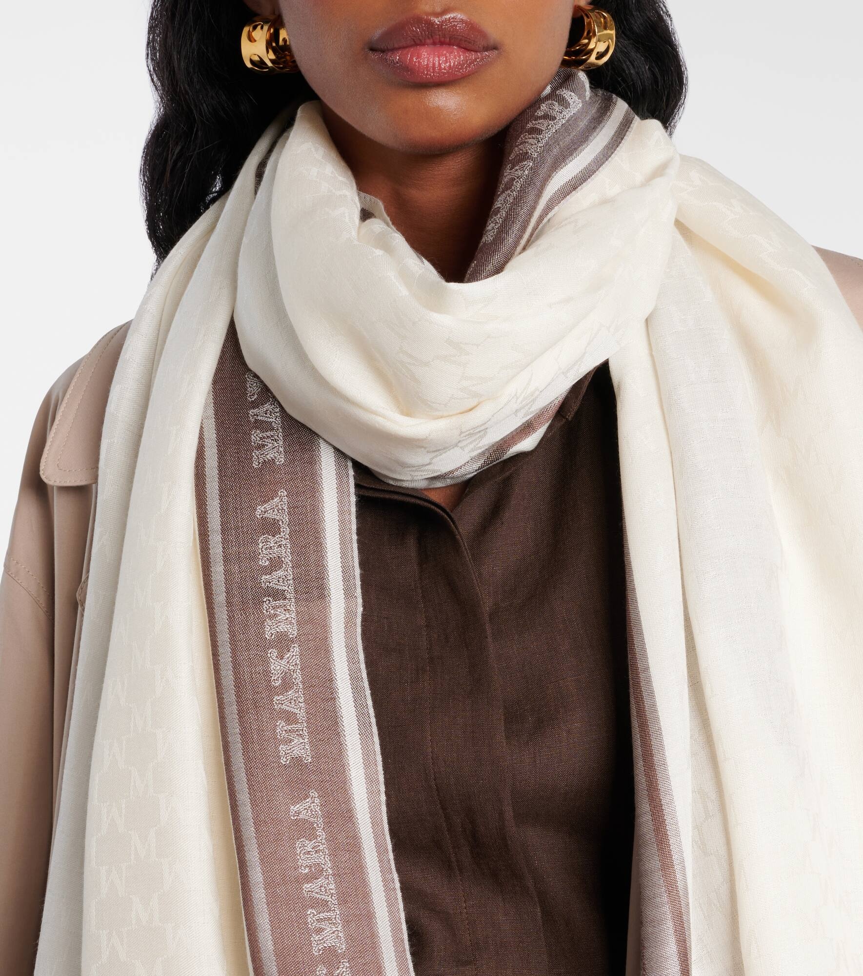 Madre silk, cashmere, and wool scarf - 2