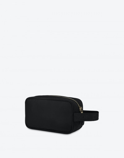 Moschino RUBBER LABEL NYLON TOILETRY BAG outlook
