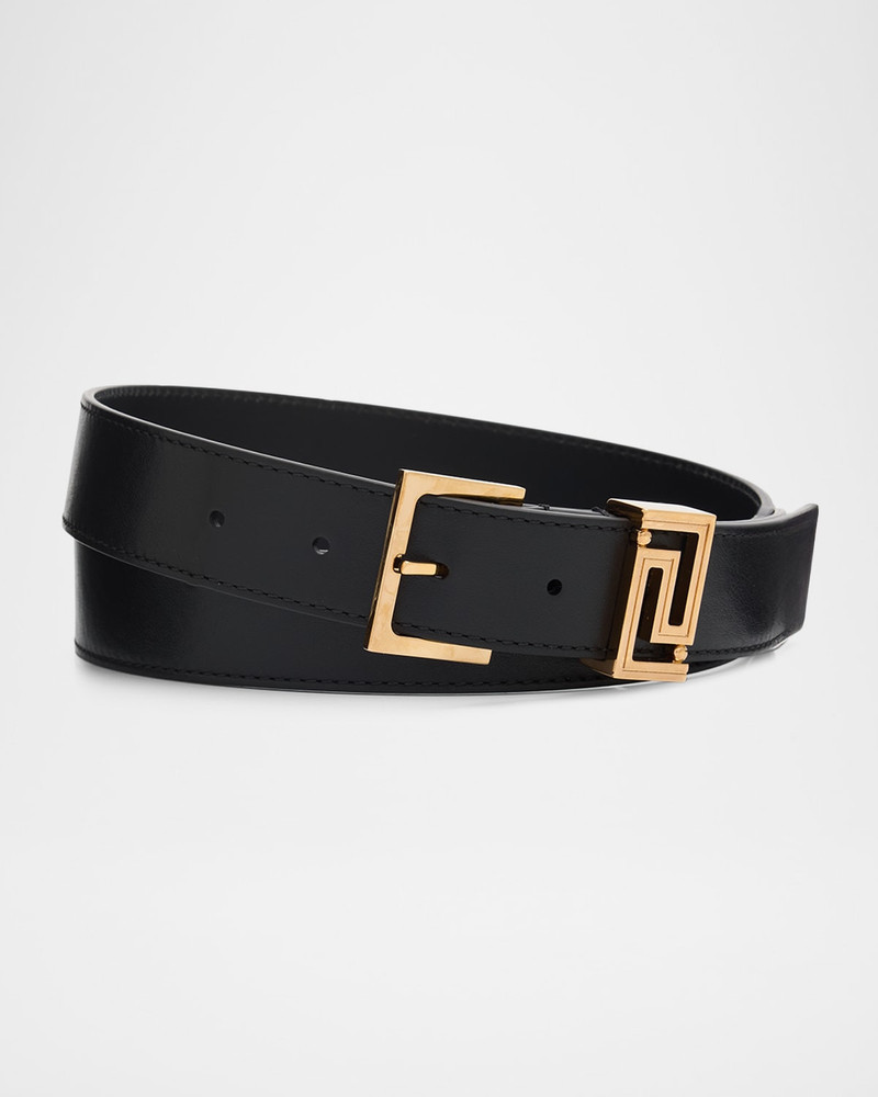 Men's Greca 30mm Leather Belt 1