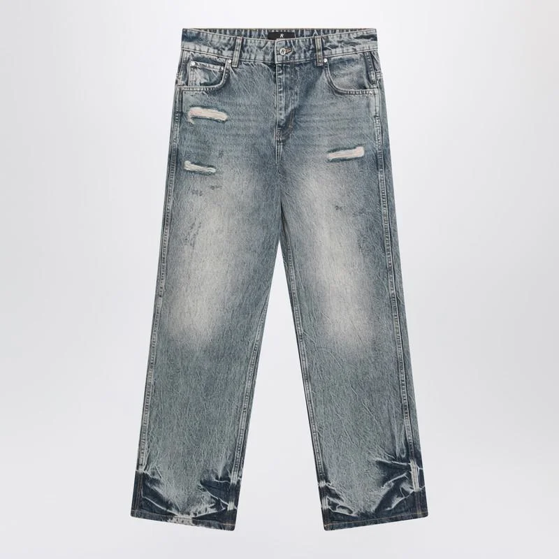 Represent Washed Jeans With Rips - 1