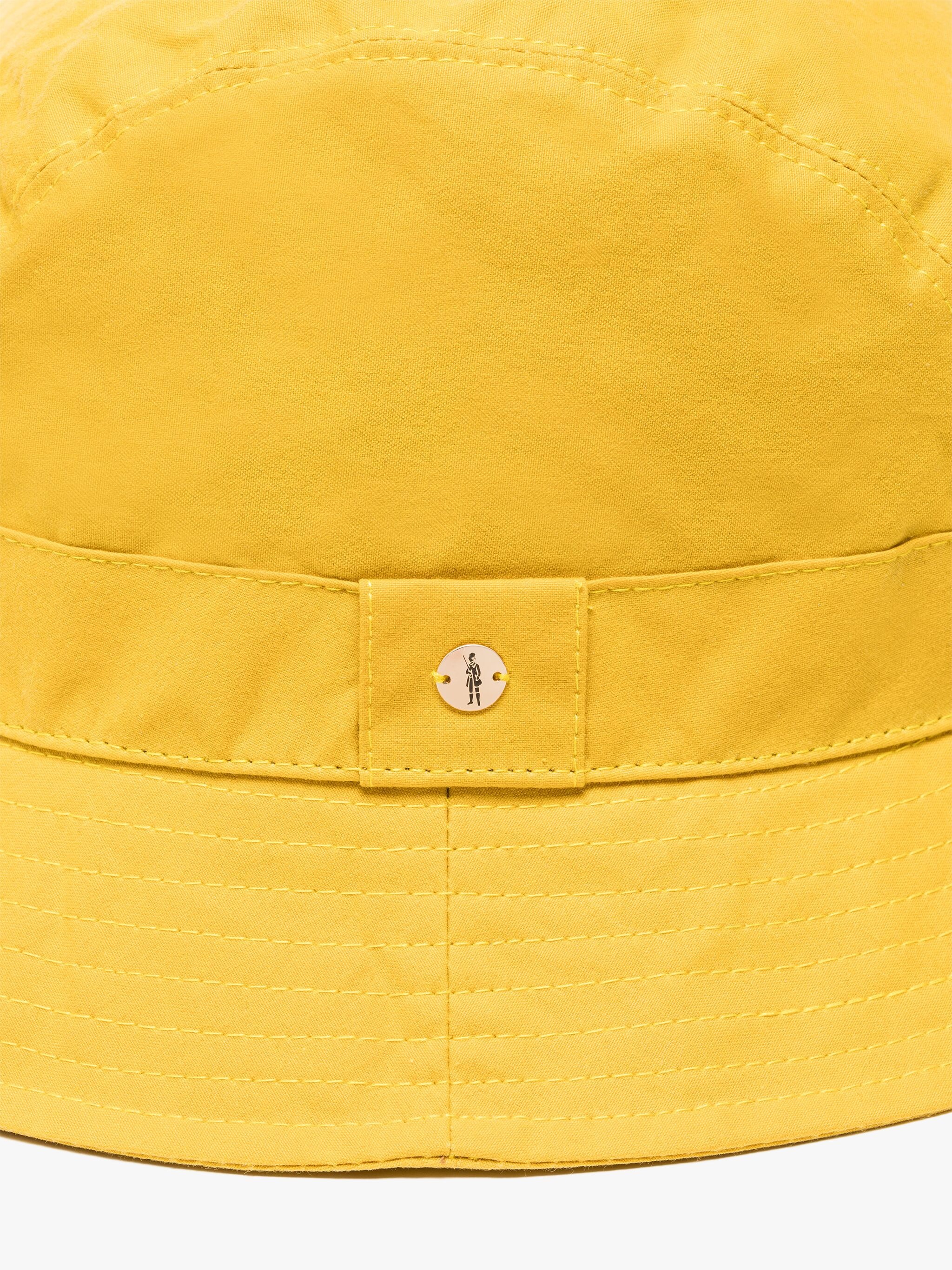 RAINIE YELLOW WAXED COTTON BUCKET HAT - 2