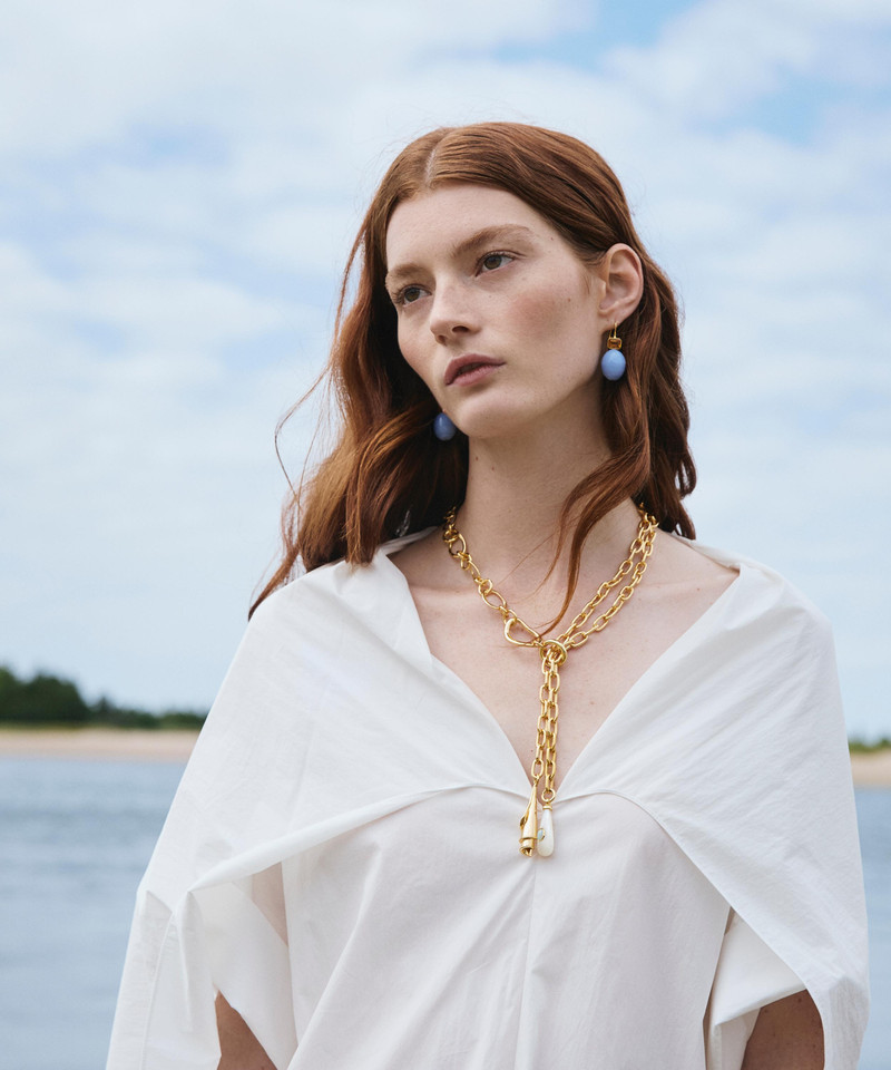 LIZZIE FORTUNATO Gold-Plated Spiral Shell Chain Necklace outlook