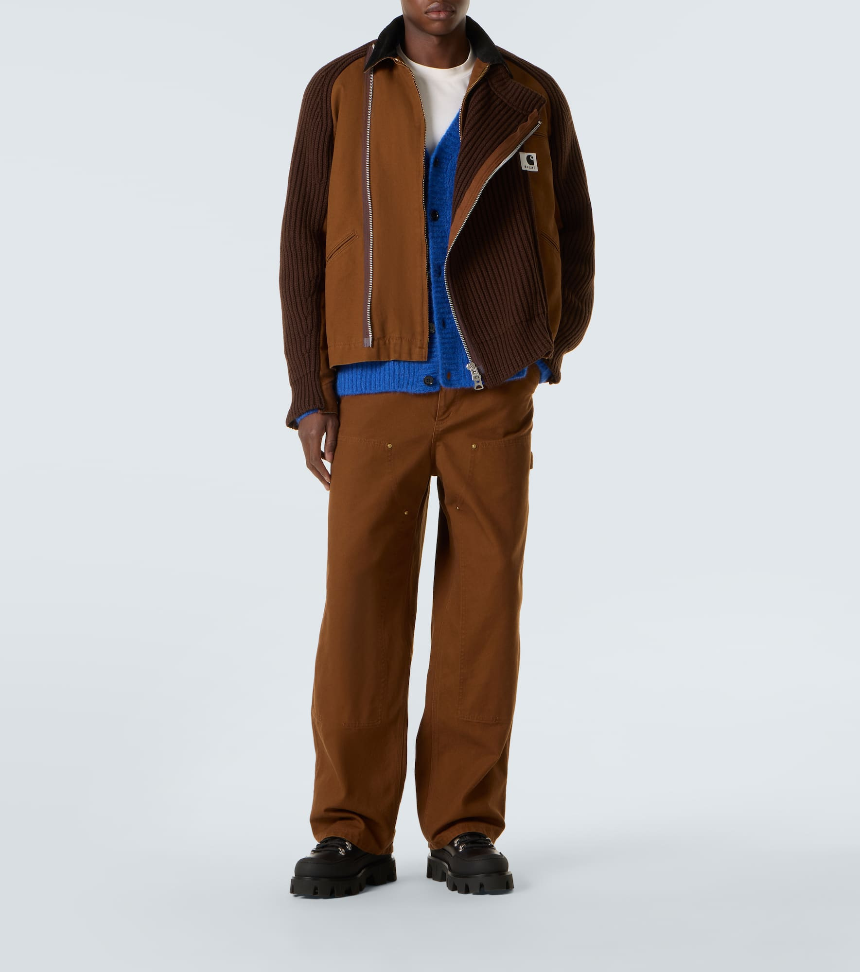 x Carhatt belted cotton straight pants - 2