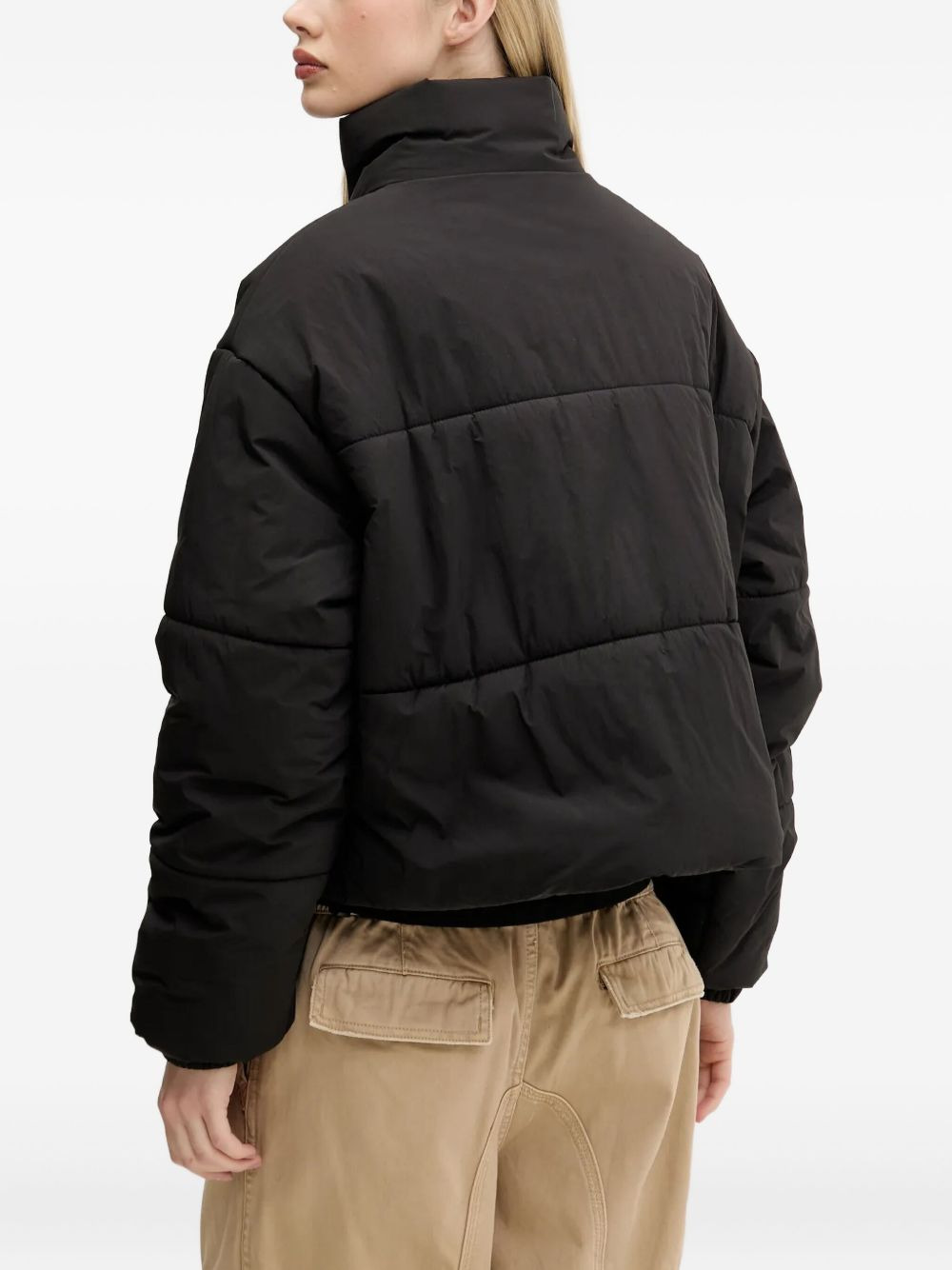 quilted logo puffer jacket - 3