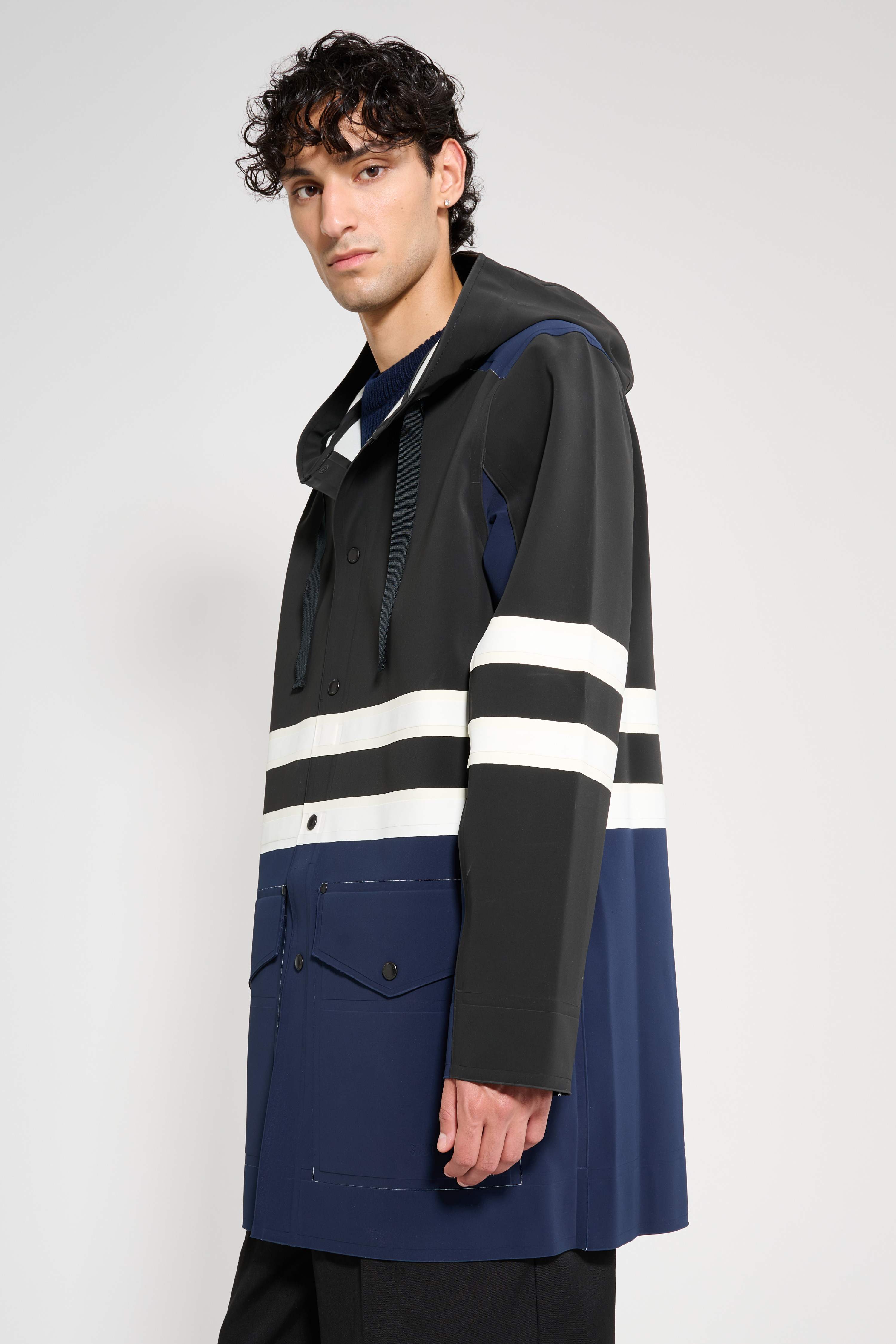 Nockeby Raincoat Black/Navy/White - 5