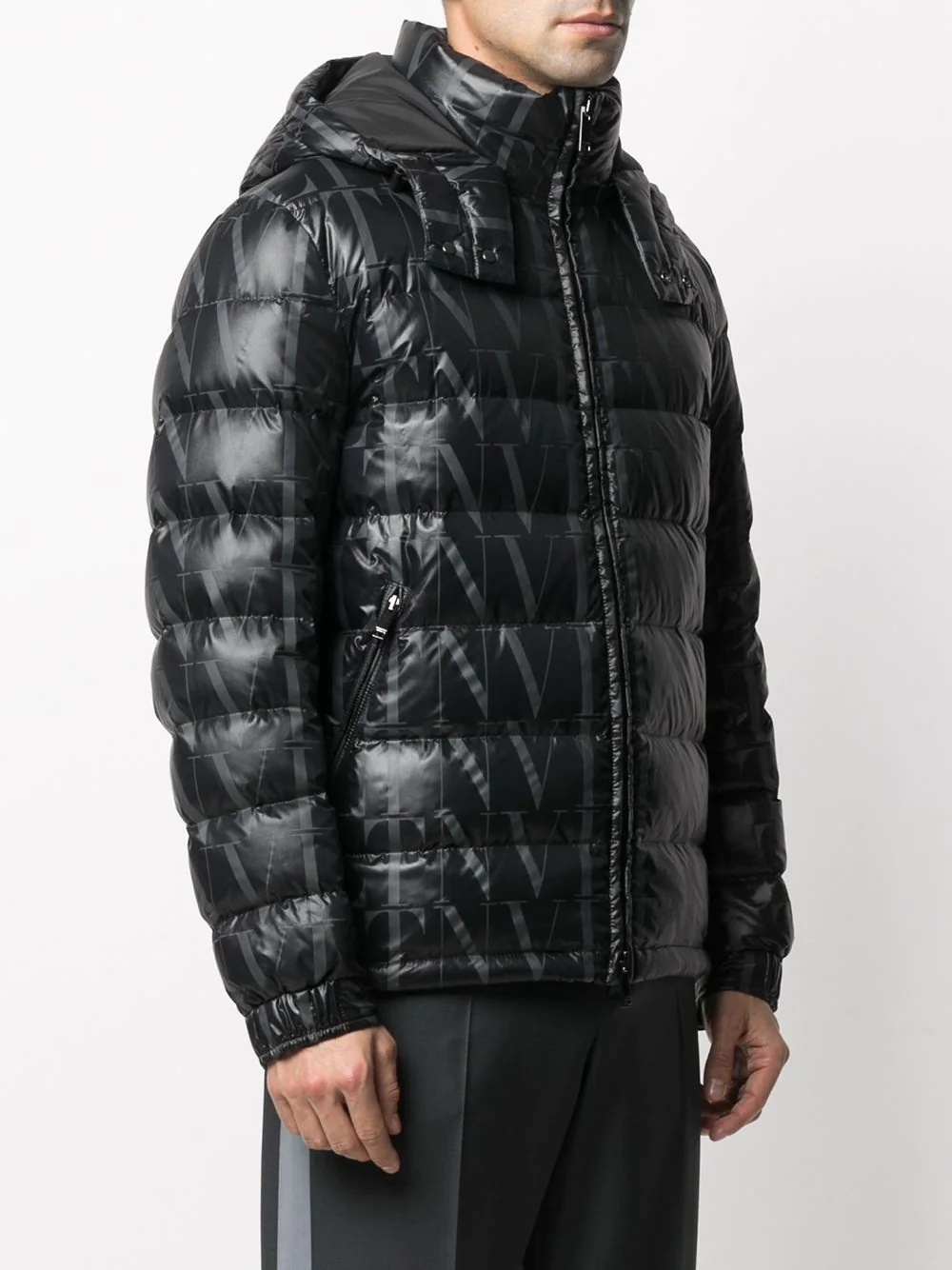 VLTN TIMES print puffer jacket - 3