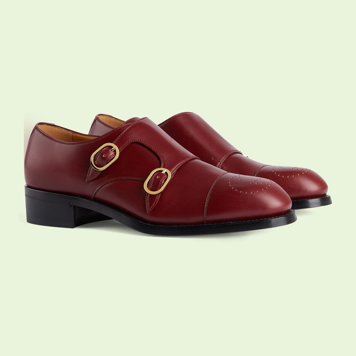 Men's buckle shoes with brogue detail - 2