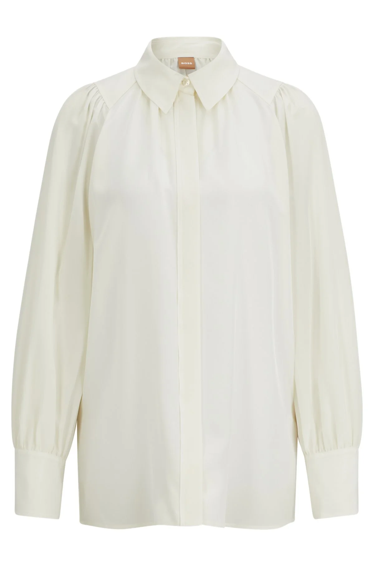RELAXED-FIT BLOUSE IN WASHED SILK - 1