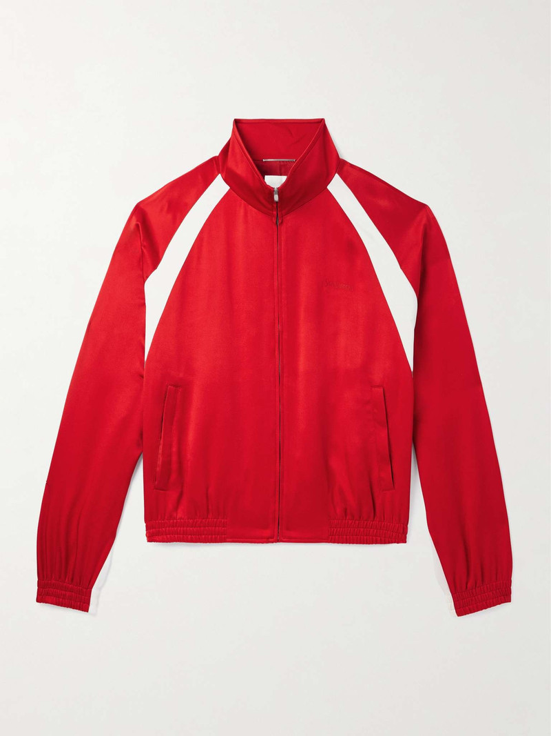 Striped Satin Track Jacket 1