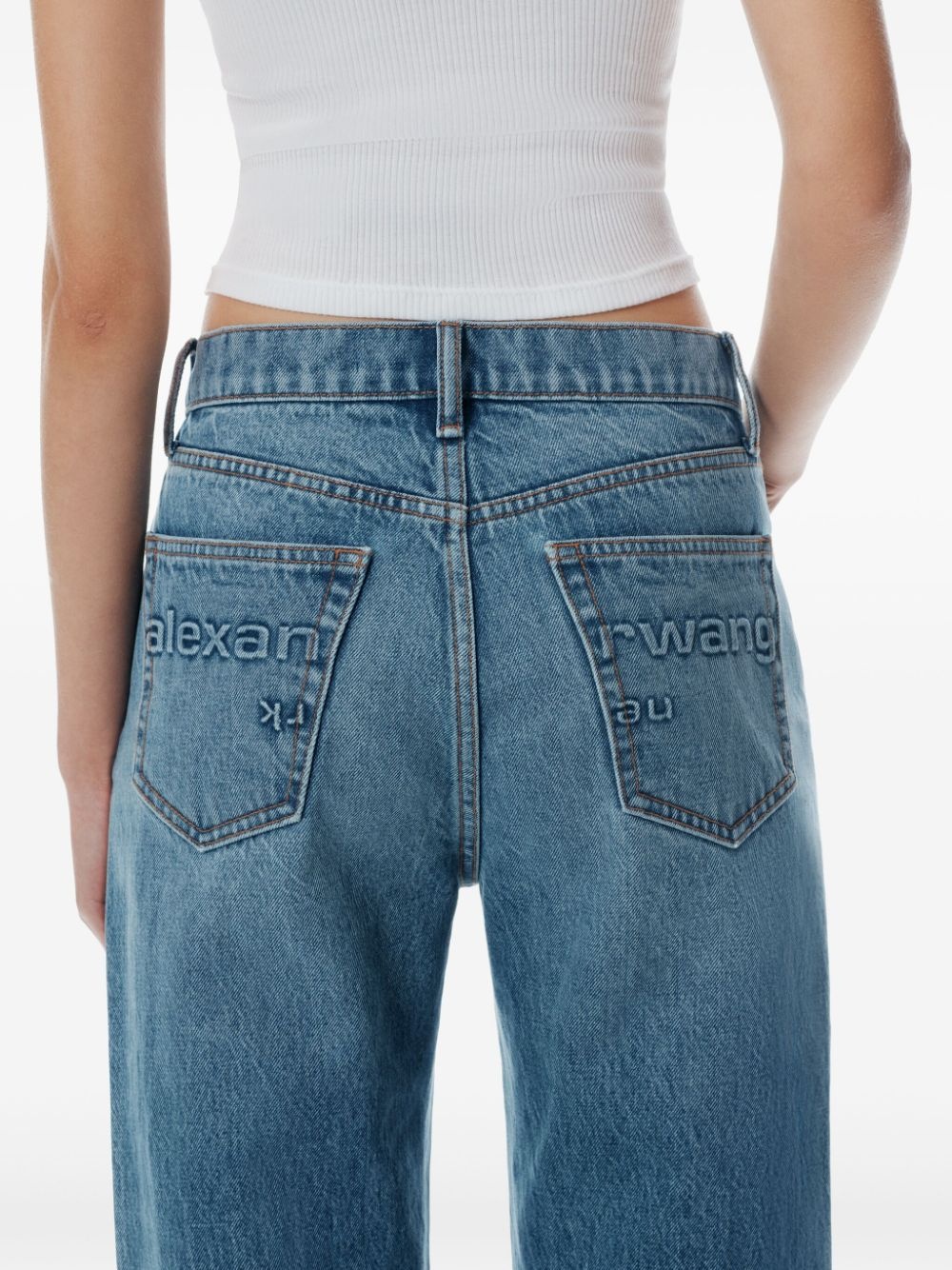 mid-rise straight-leg jeans - 5