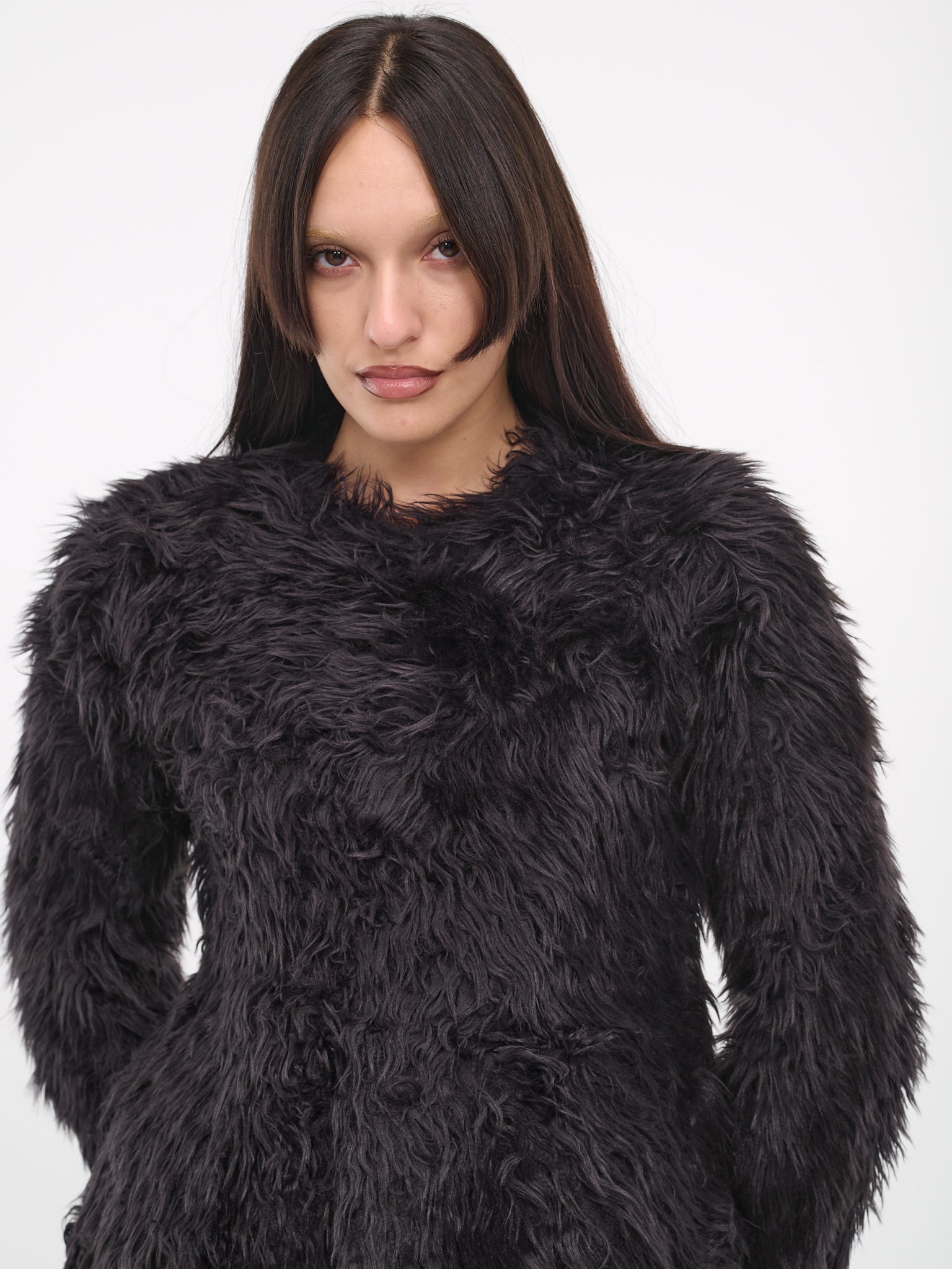 Faux Fur Blouse - 4