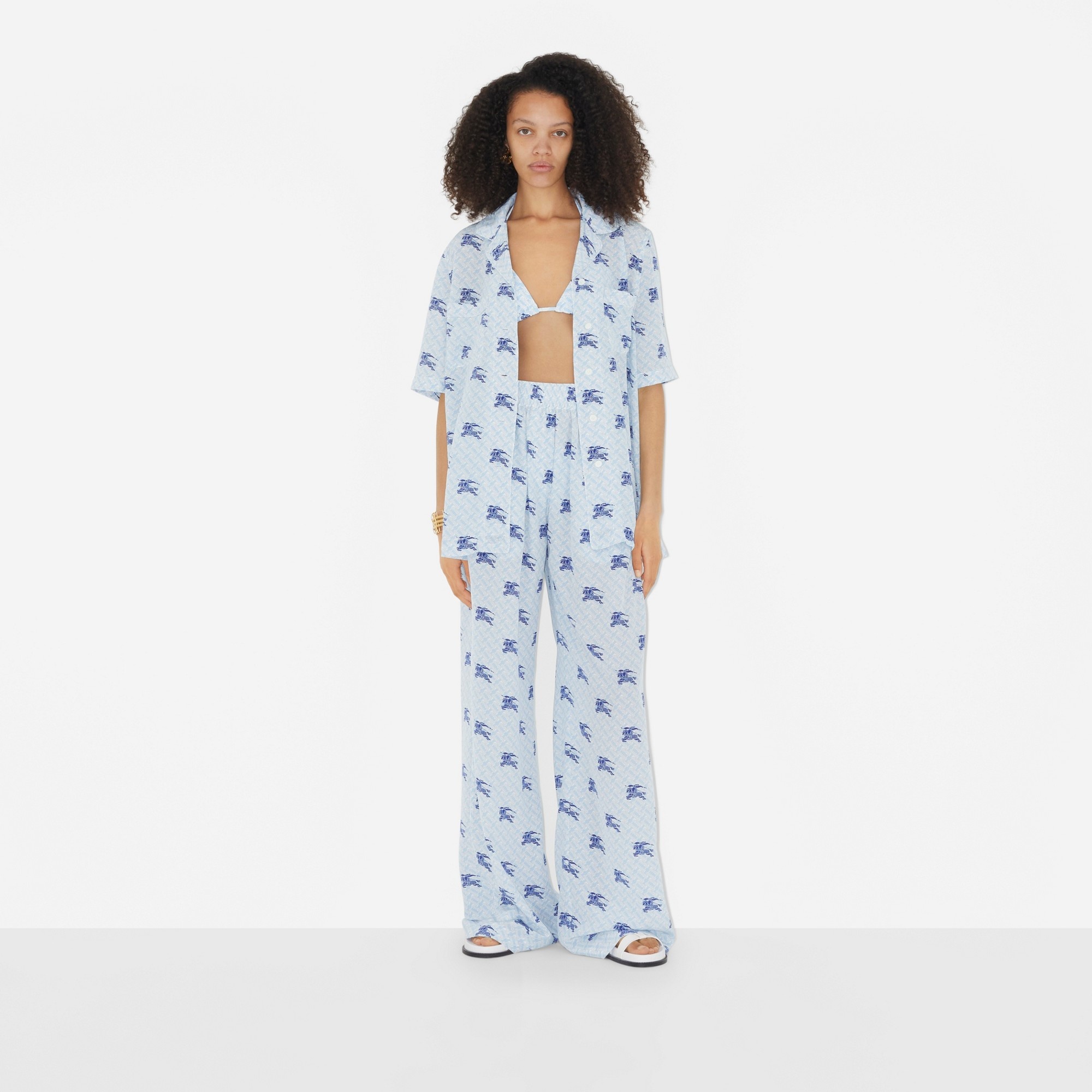 EKD Monogram Silk Pyjama Shirt - 2