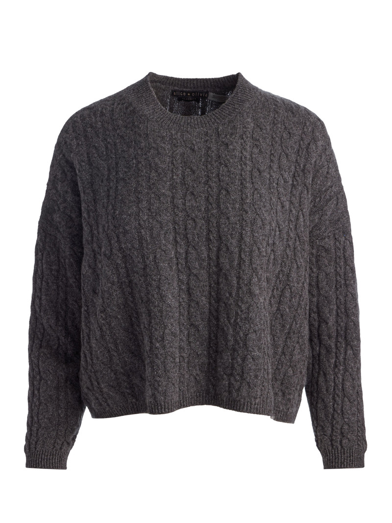 CECILIE CASHMERE CABLEKNIT PULLOVER 1