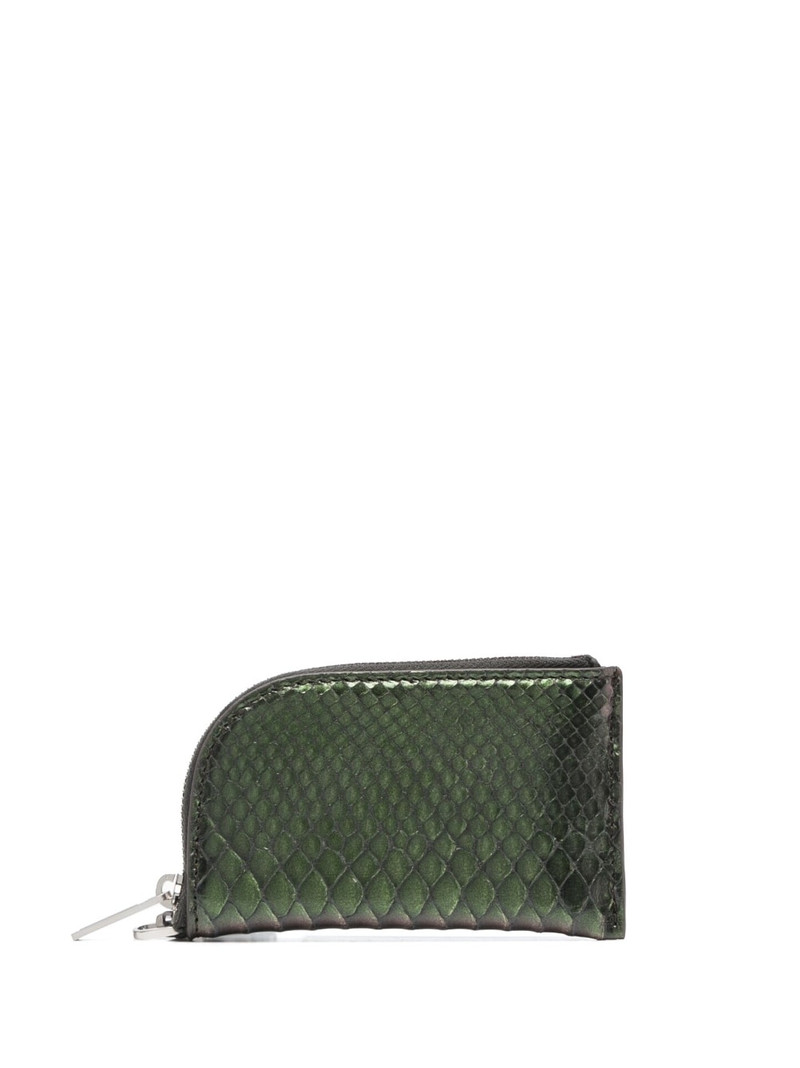 Rick Owens snakeskin-effect zip-around wallet outlook