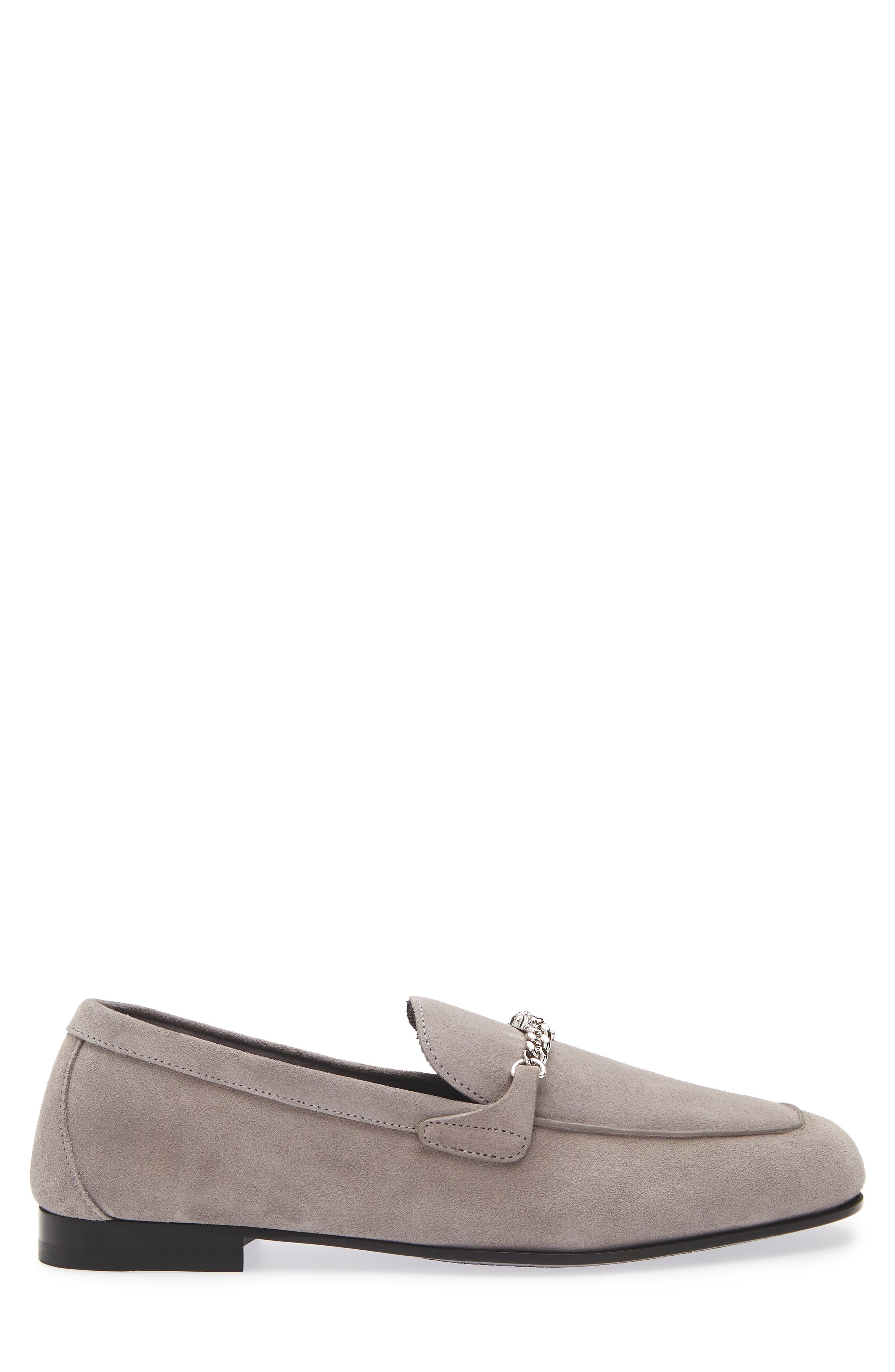 Versace Medusa Chain Suede Loafer in Castel Rock-Palladium at Nordstrom - 3