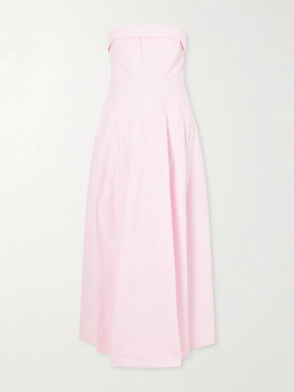 Avril Strapless Pleated Cotton-blend Gown - 1