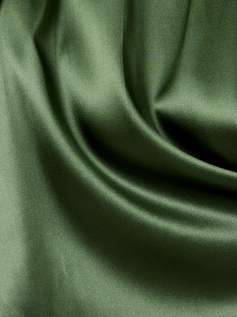 Silk-blend satin straight-leg pants Green 4