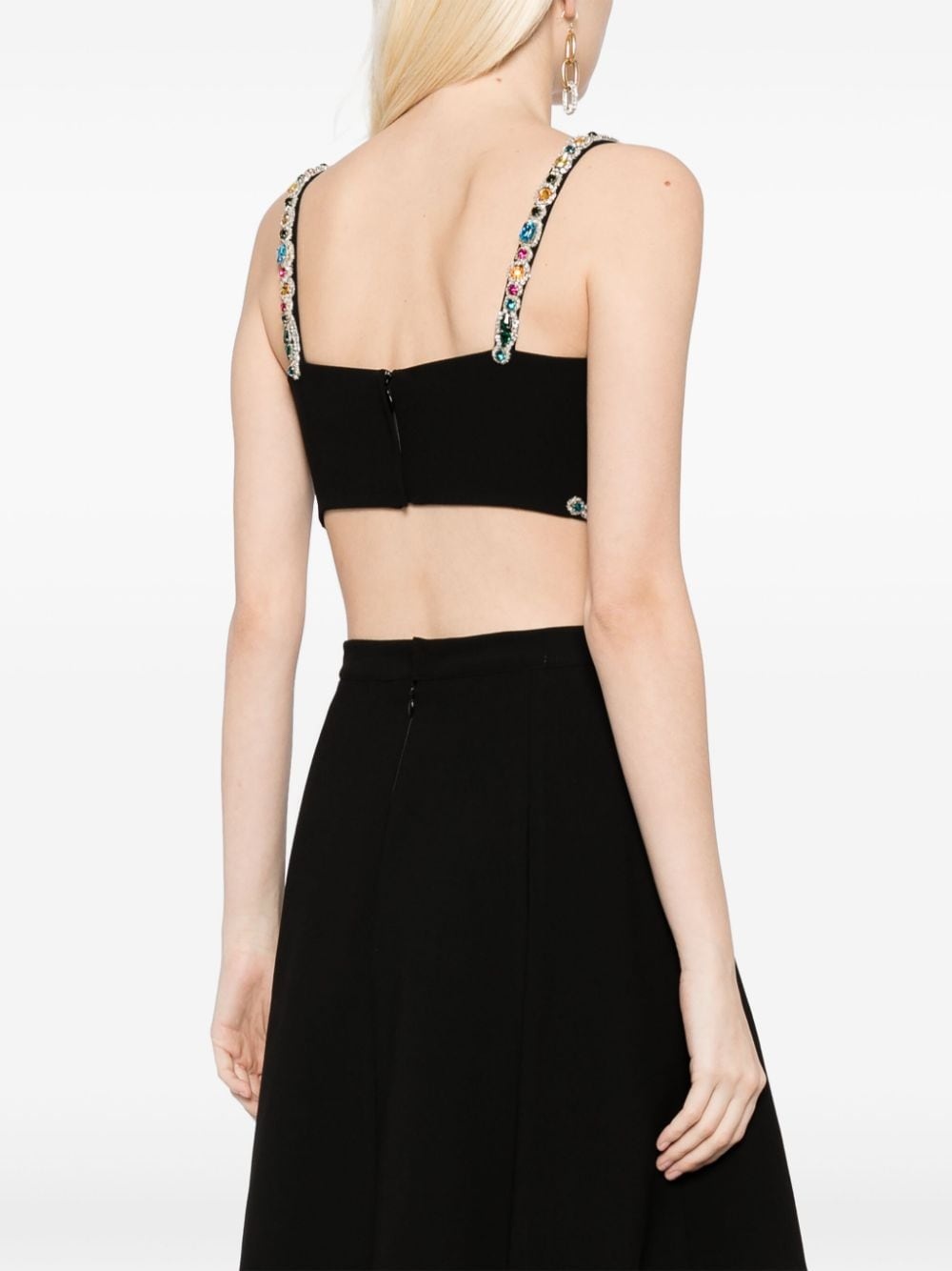 crystal-embellished cady bra top - 4