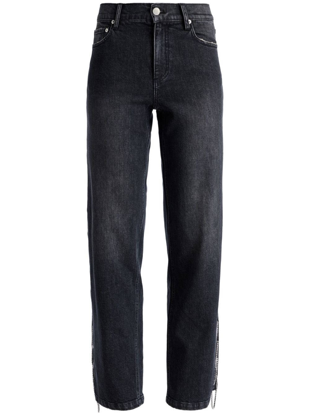 Gayle crystal-embellisjed straight-leg jeans - 1