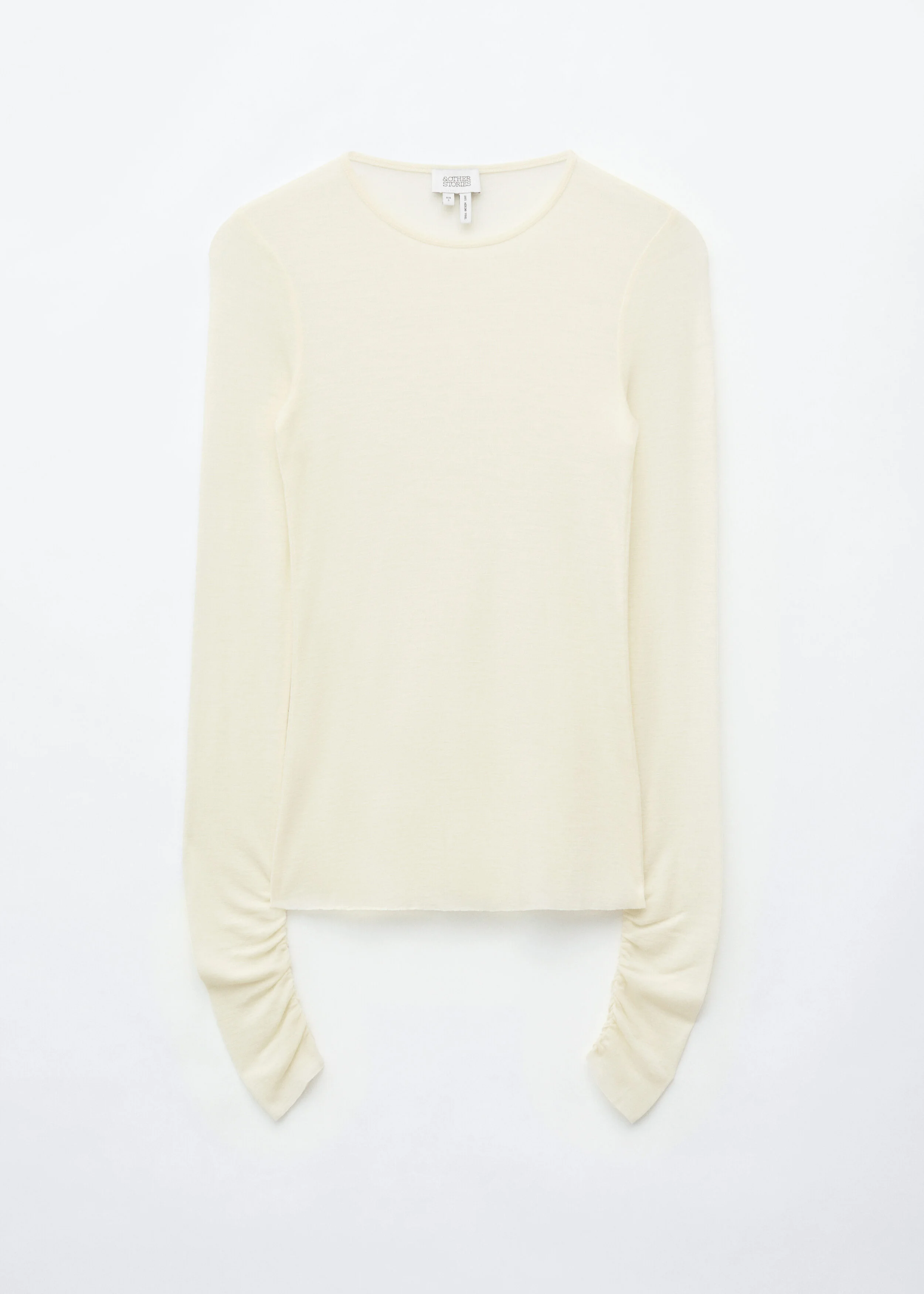 Plain-Knit Wool Top - 1