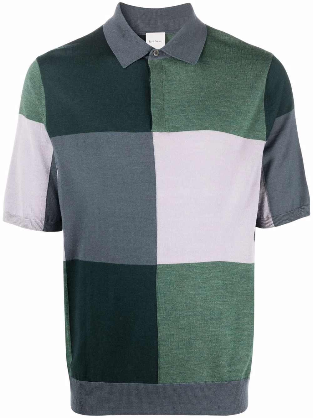 macro check-pattern polo shirt - 1