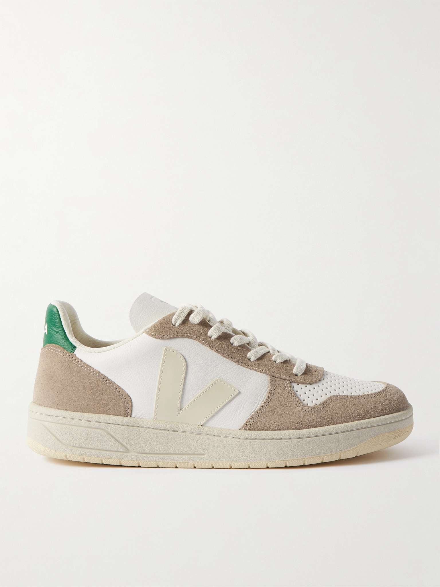 V-10 Suede and Leather Sneakers - 1