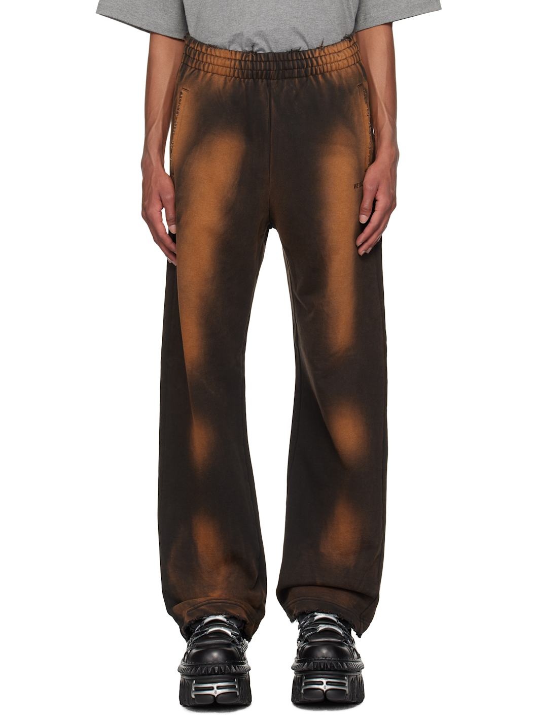 Black Standard Logo Washed Sweatpants - 1