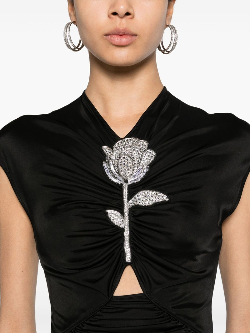 floral-detailed ruched minidress 5