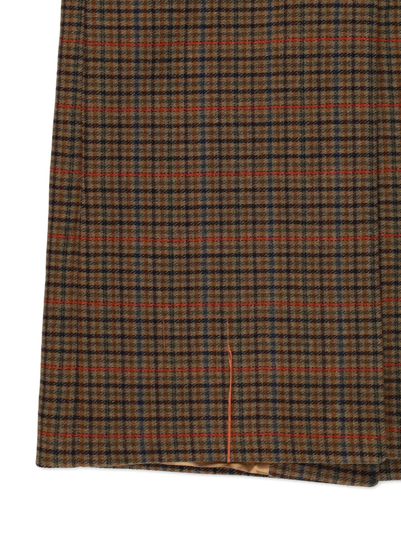 check-pattern single-breasted coat 6