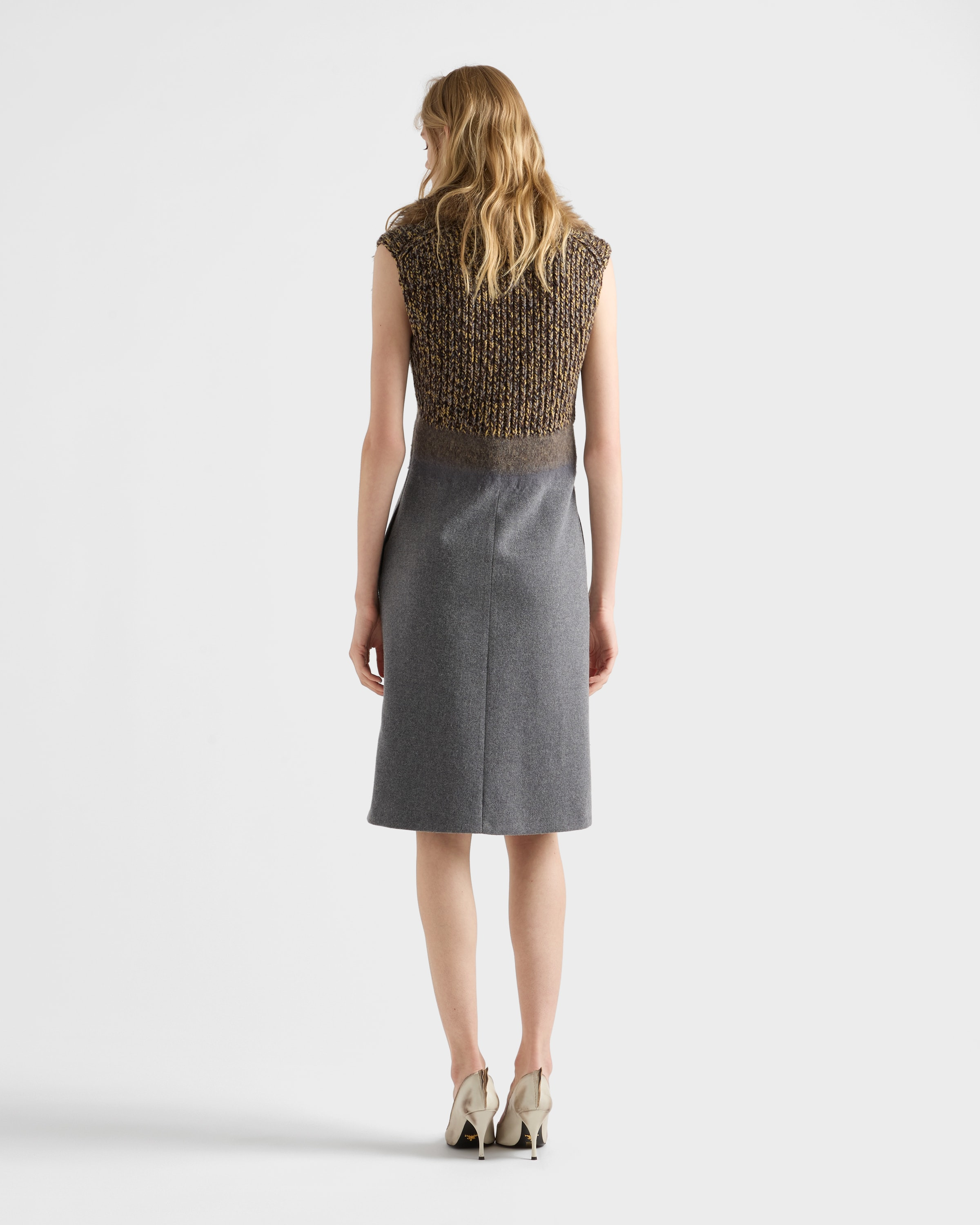 Shetland wool and cashmere V-neck dress - 5