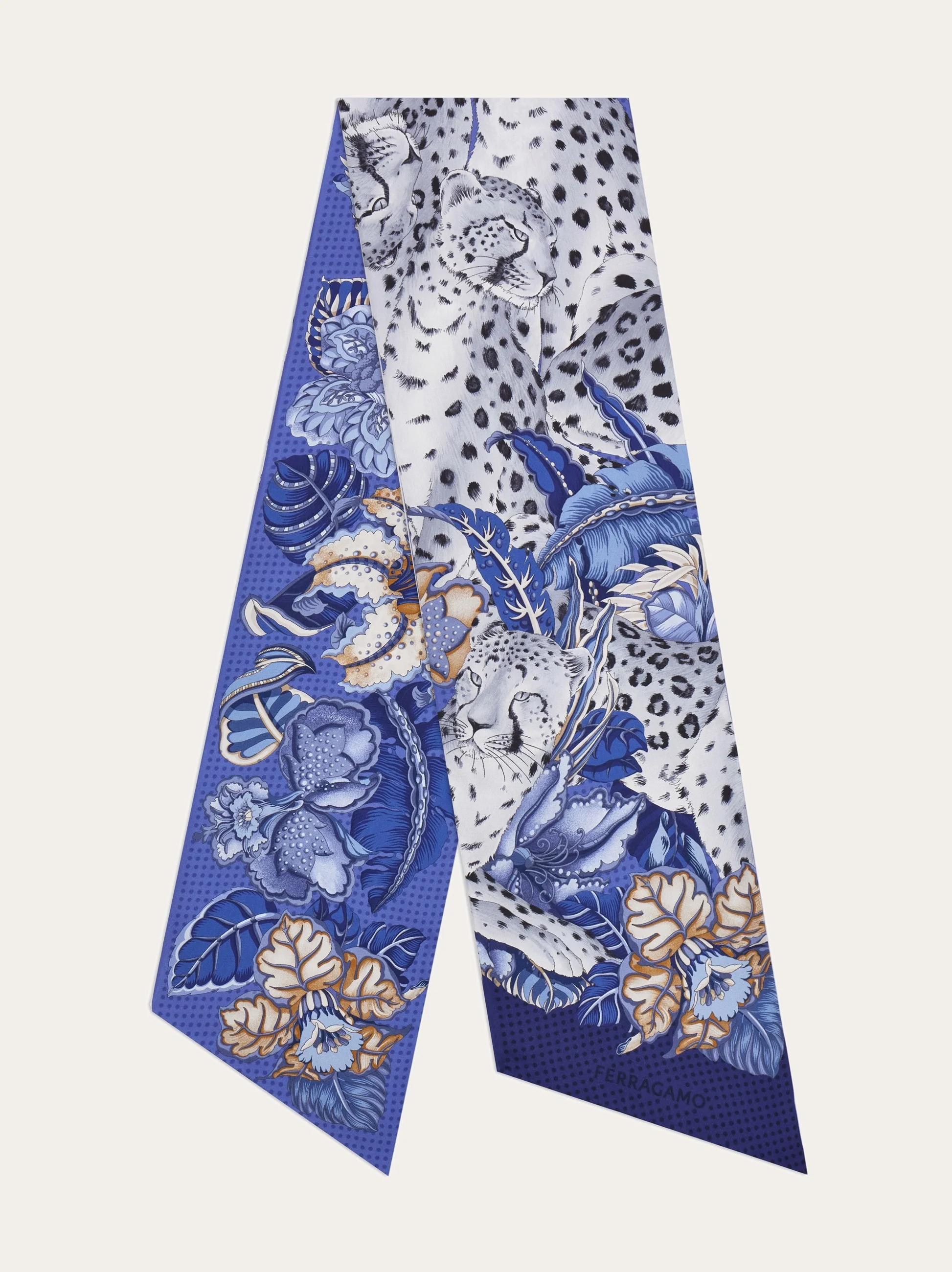 Cheetah print silk bandeau - 1