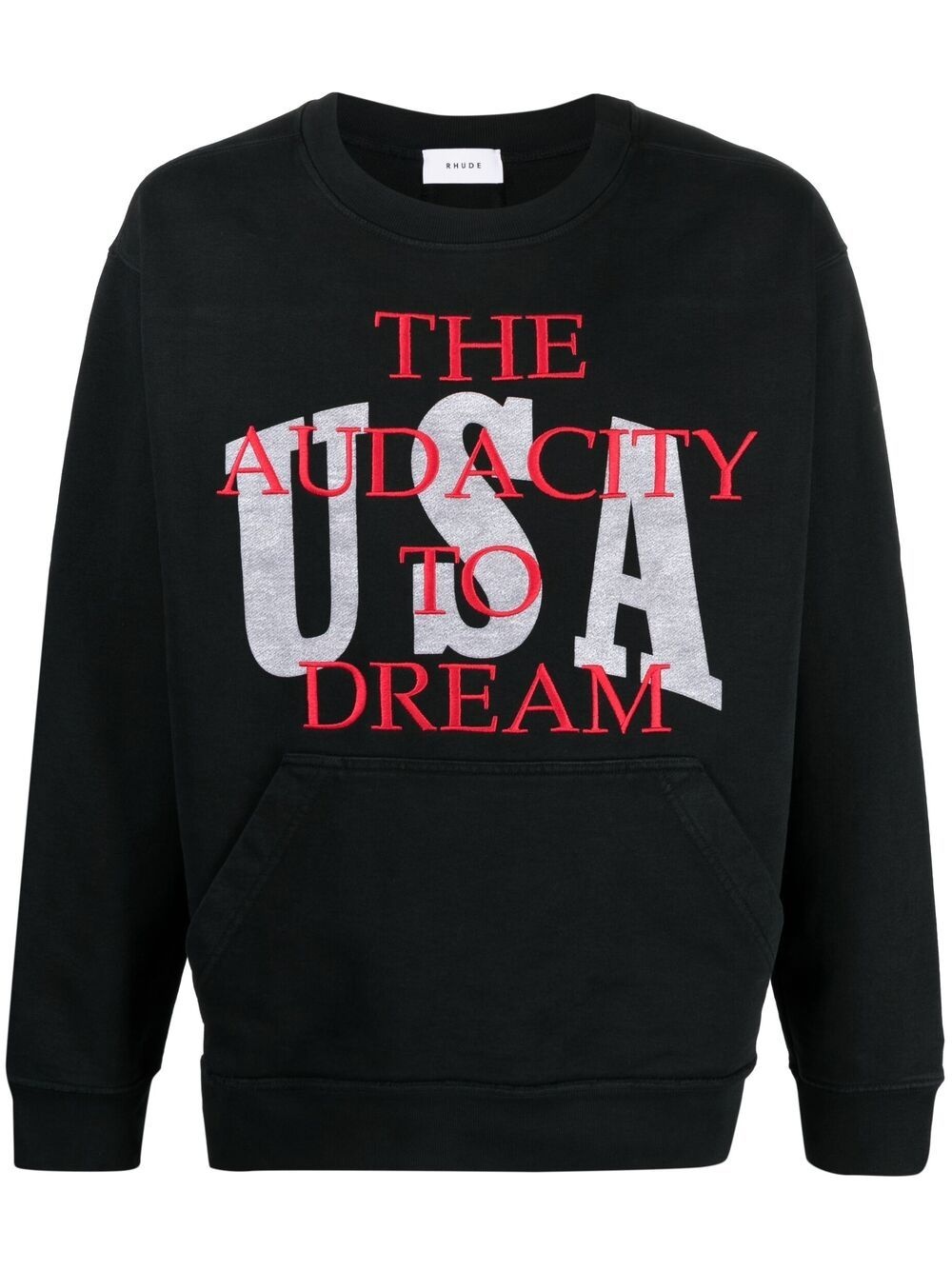 slogan-print cotton sweatshirt - 1