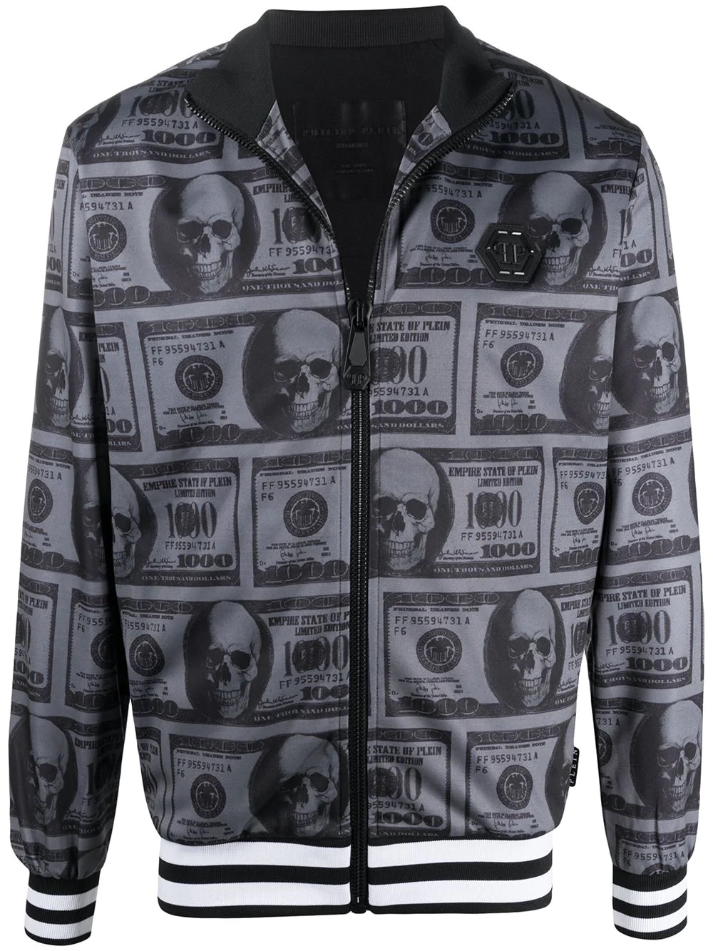 money-print track jacket - 1