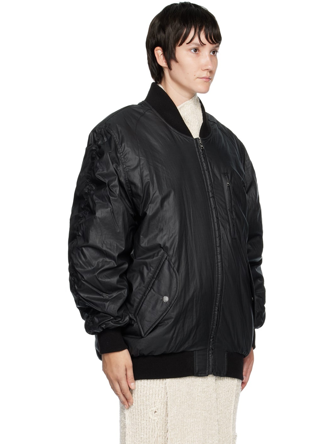 Black Kayama Bomber Jacket - 2