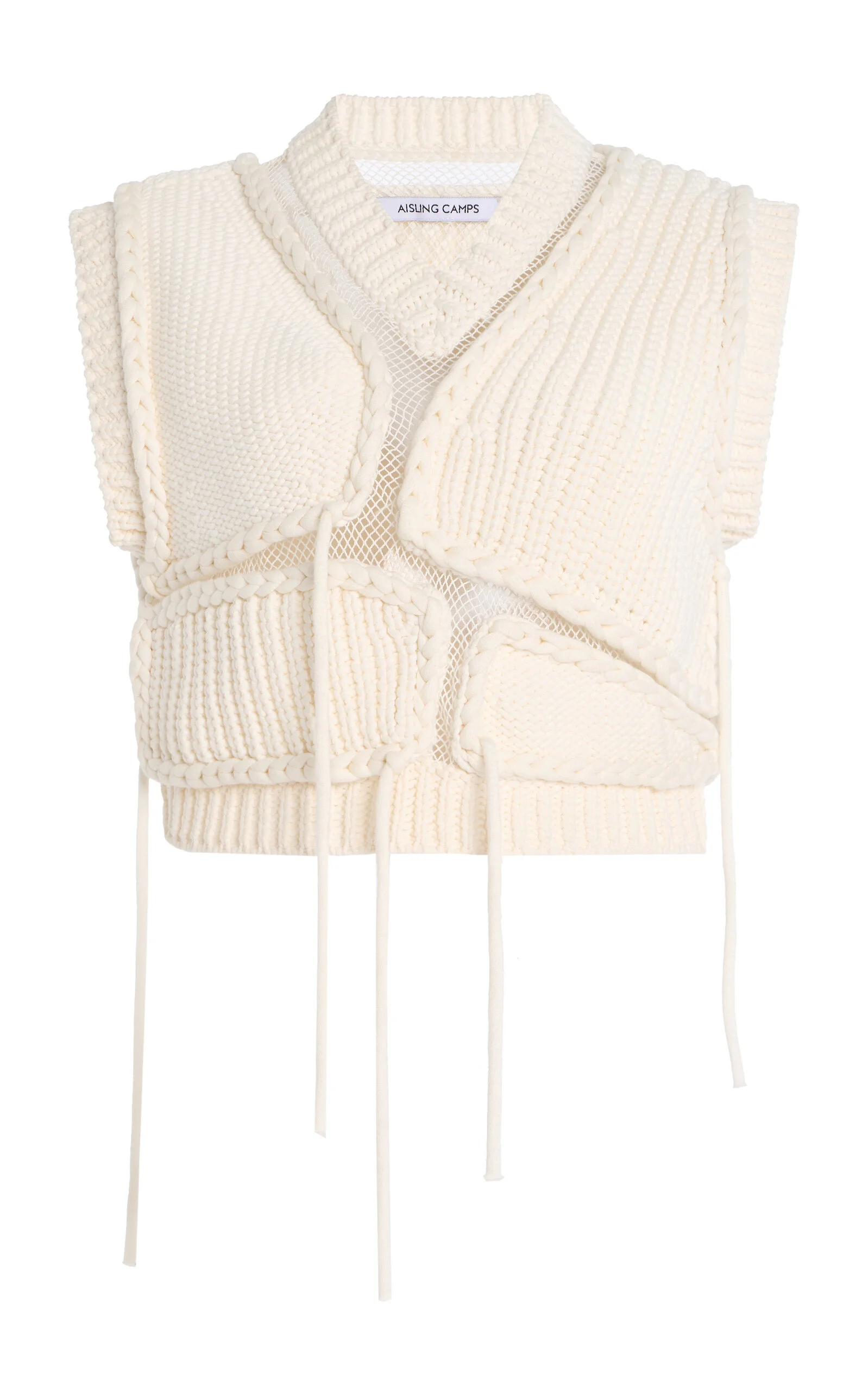 Tortoise Cotton-Blend Vest ivory - 1