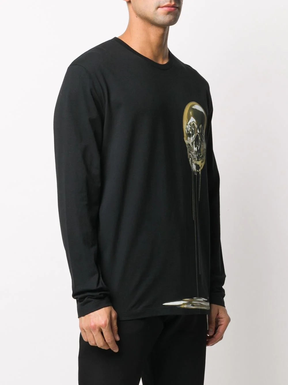 skull print long-sleeved T-shirt - 3