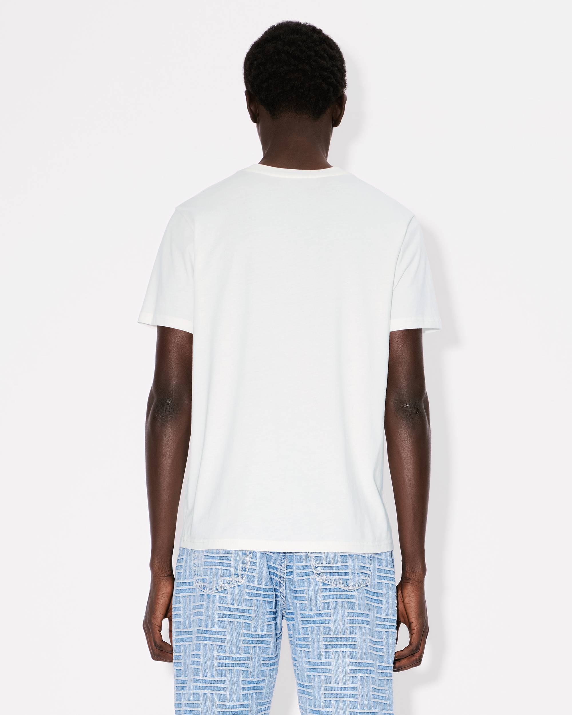 'KENZO Weave' embroidered slim T-shirt in cotton - 4