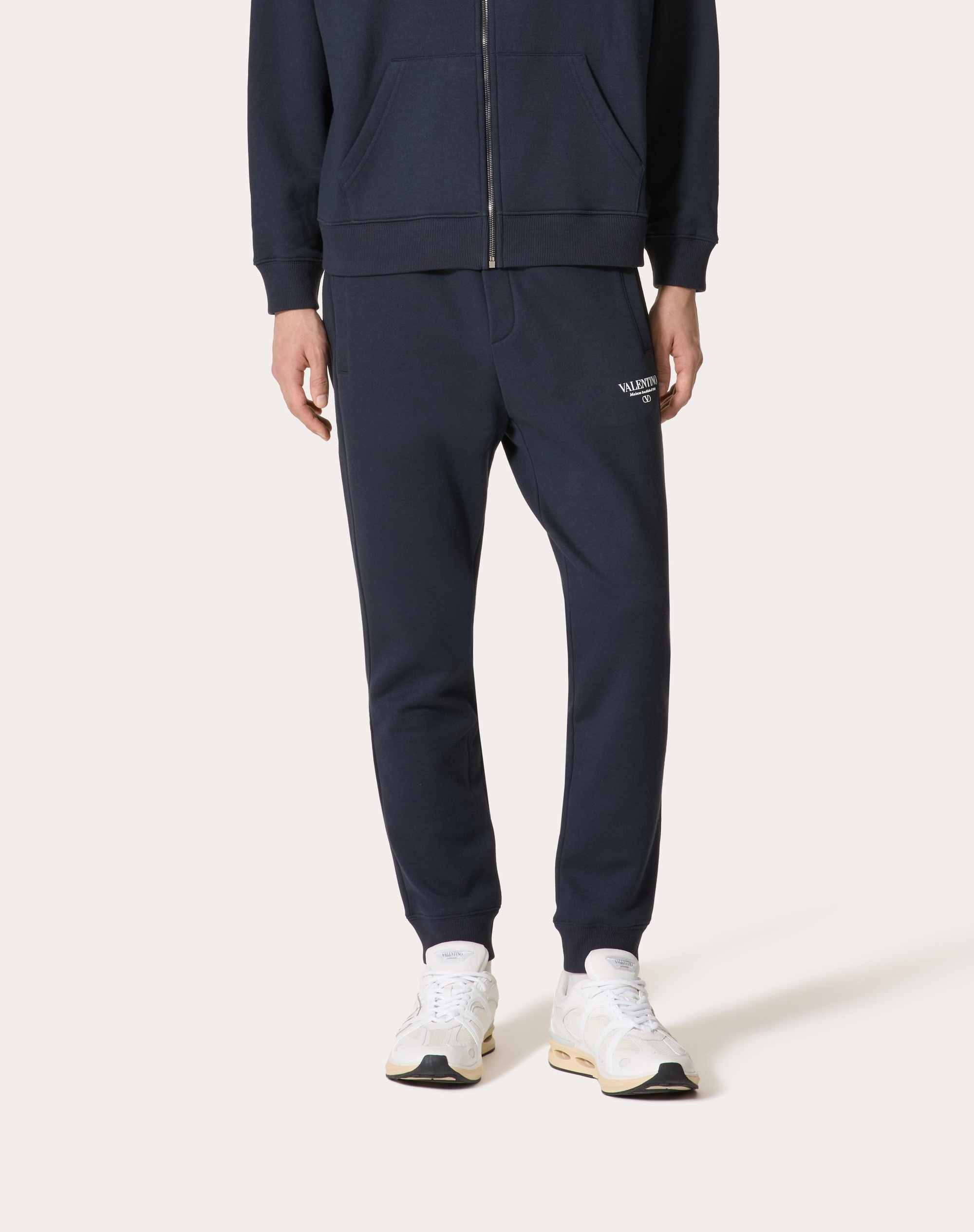 COTTON JOGGING PANTS WITH VALENTINO PRINT - 3