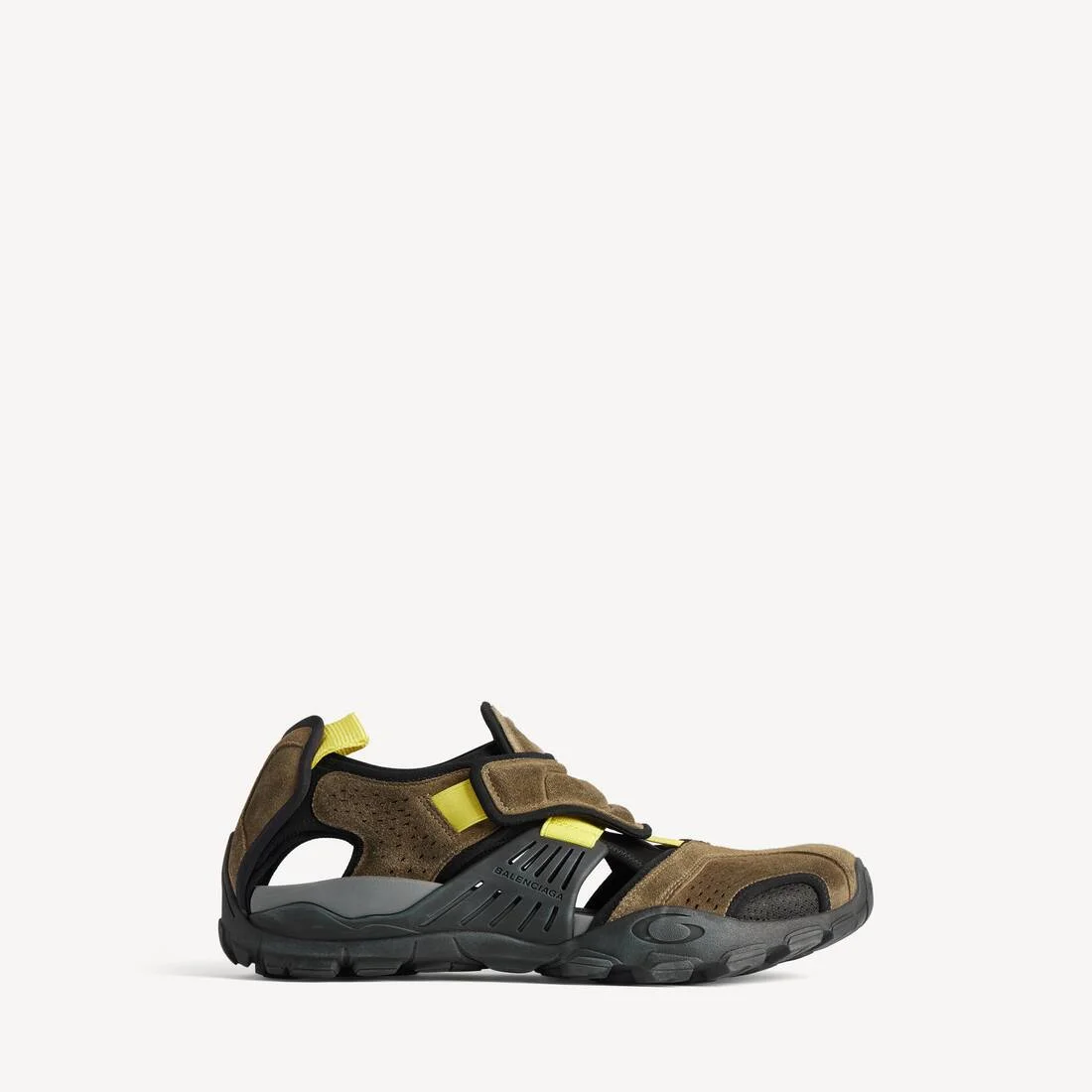 Men's Hike Sandal Sneaker in Taupe/black/neon Yellow - 1