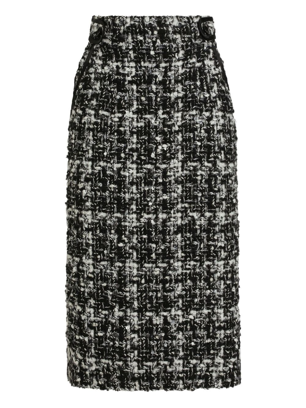 Wool blend midi skirt - 1