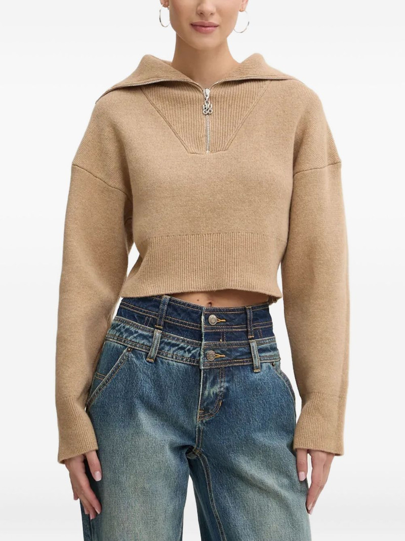HUGO zip-neck sweater outlook