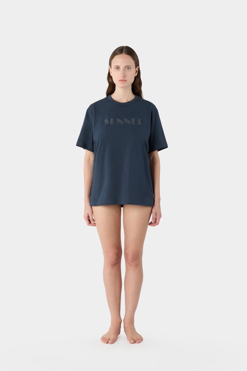 BIG LOGO SPRAYED T-SHIRT / dark blue 4