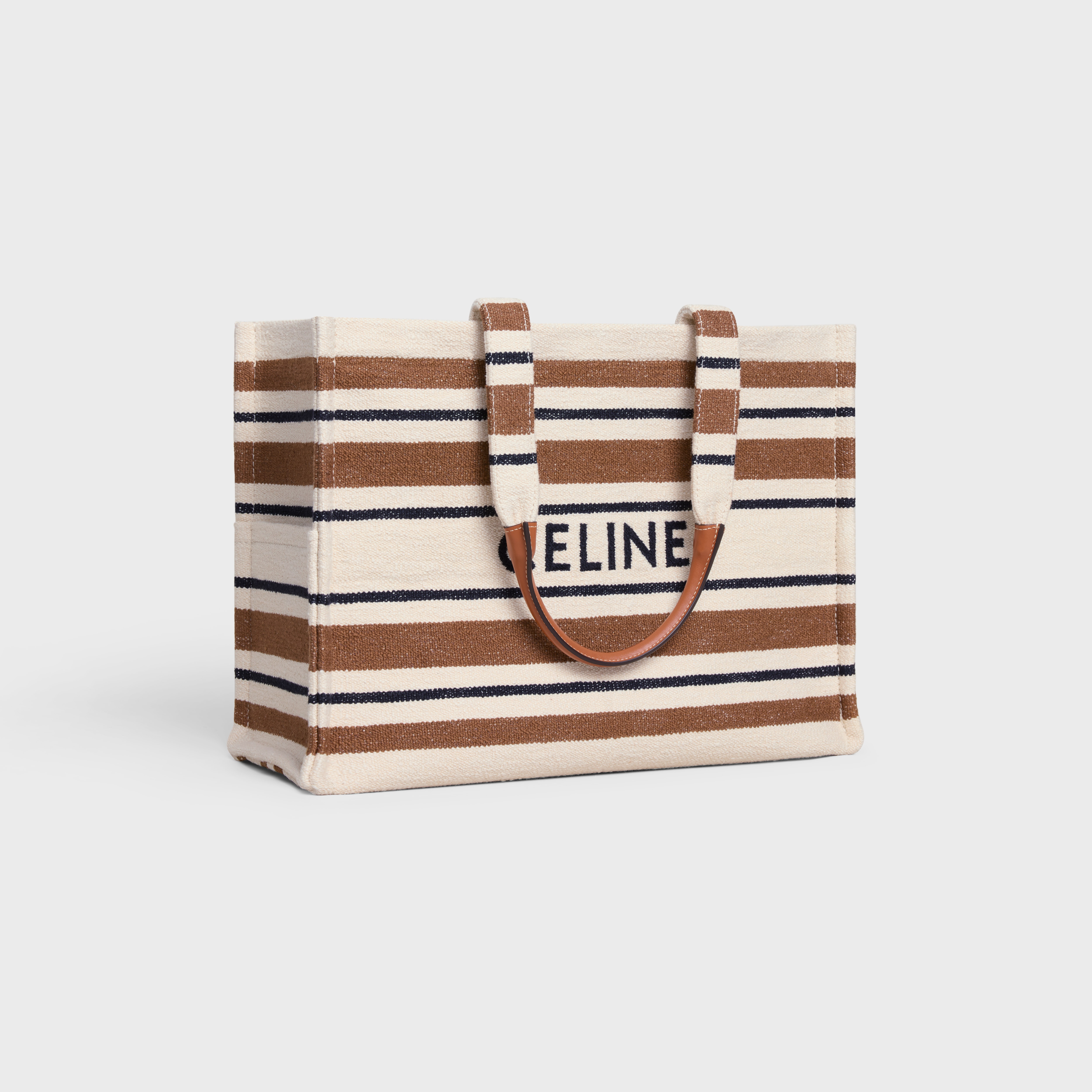 Large Cabas Thais in striped textile with celine JACQUARD - 2