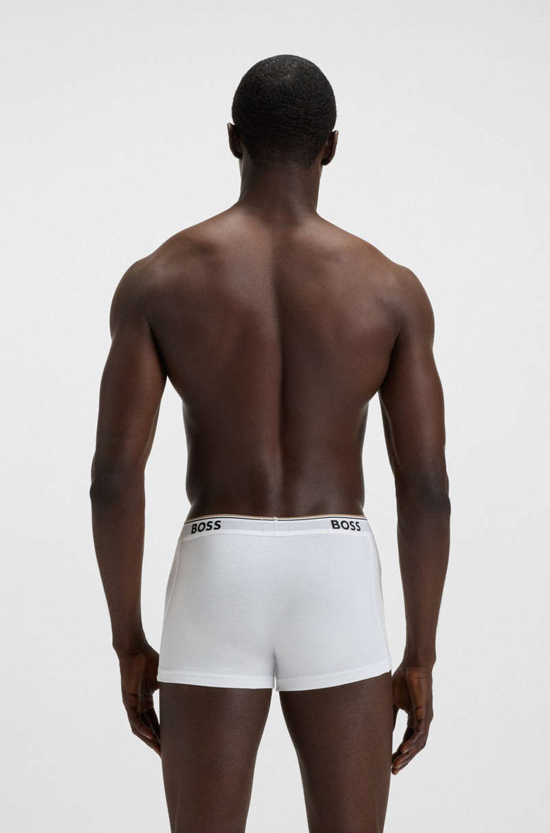 BOSS THREE-PACK OF STRETCH-COTTON TRUNKS WITH LOGO WAISTBANDS outlook