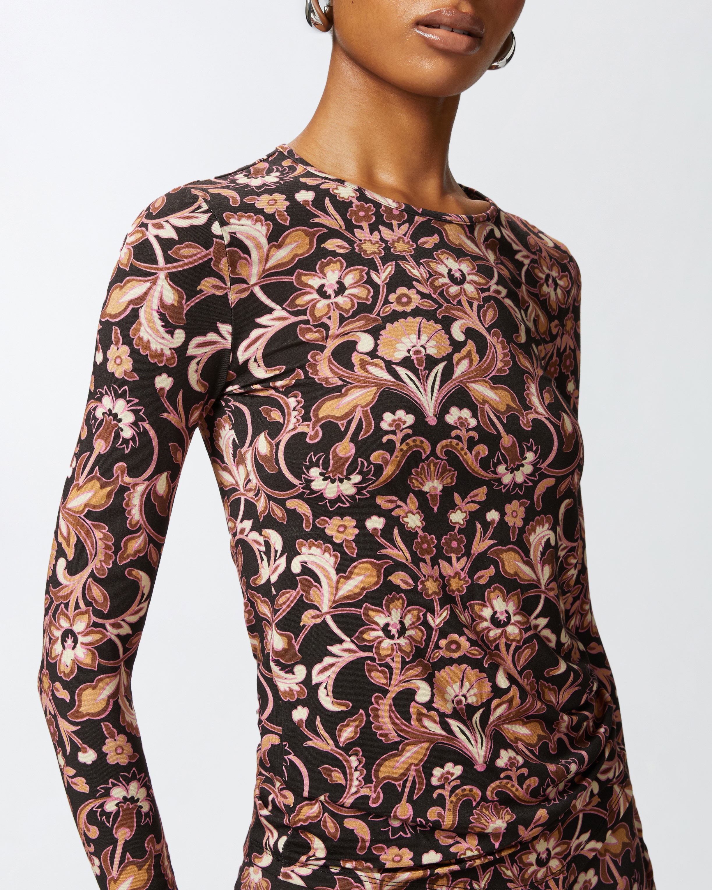 FLORAL PRINT LONG-SLEEVED JERSEY - 5