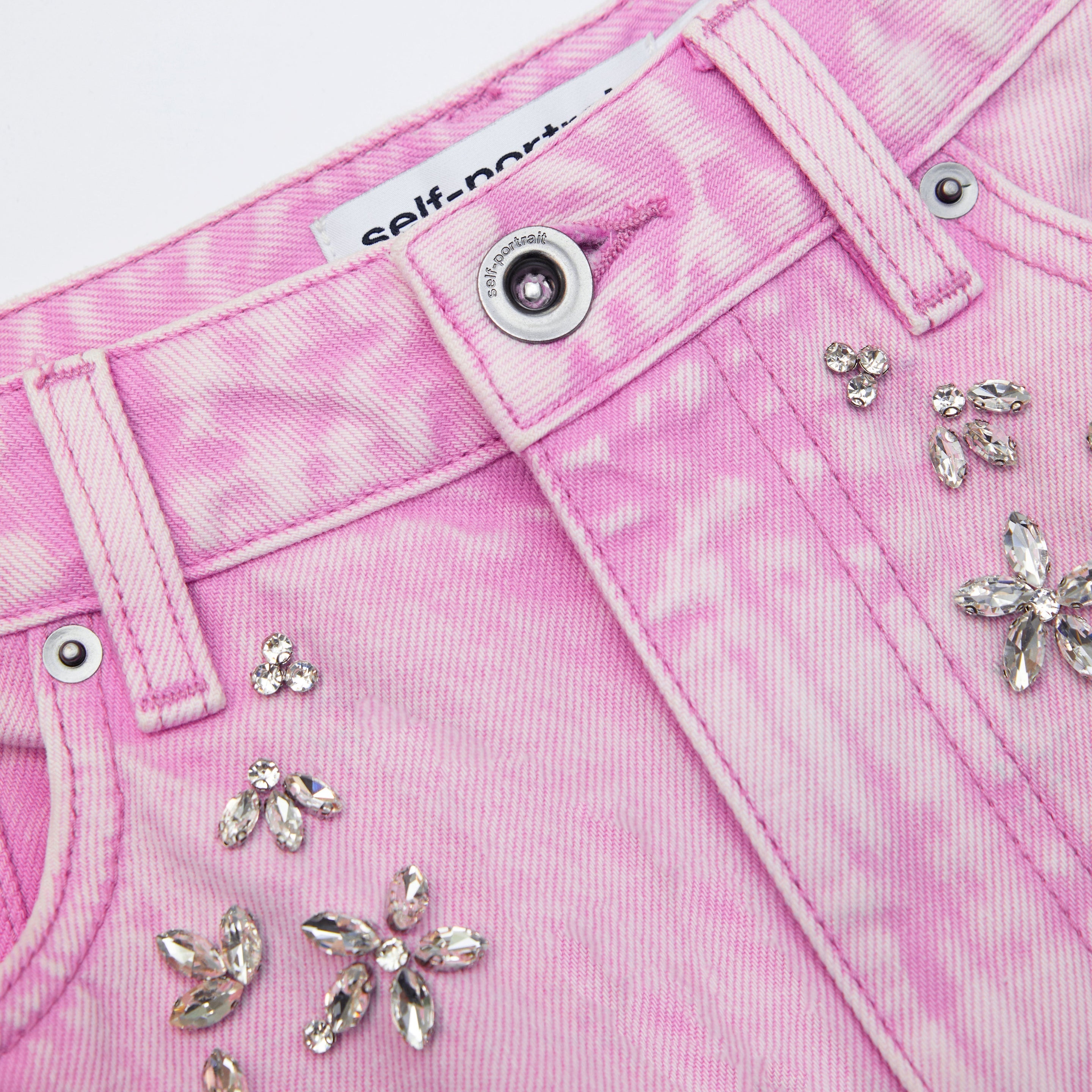 Pink Embellished Jeans - 5