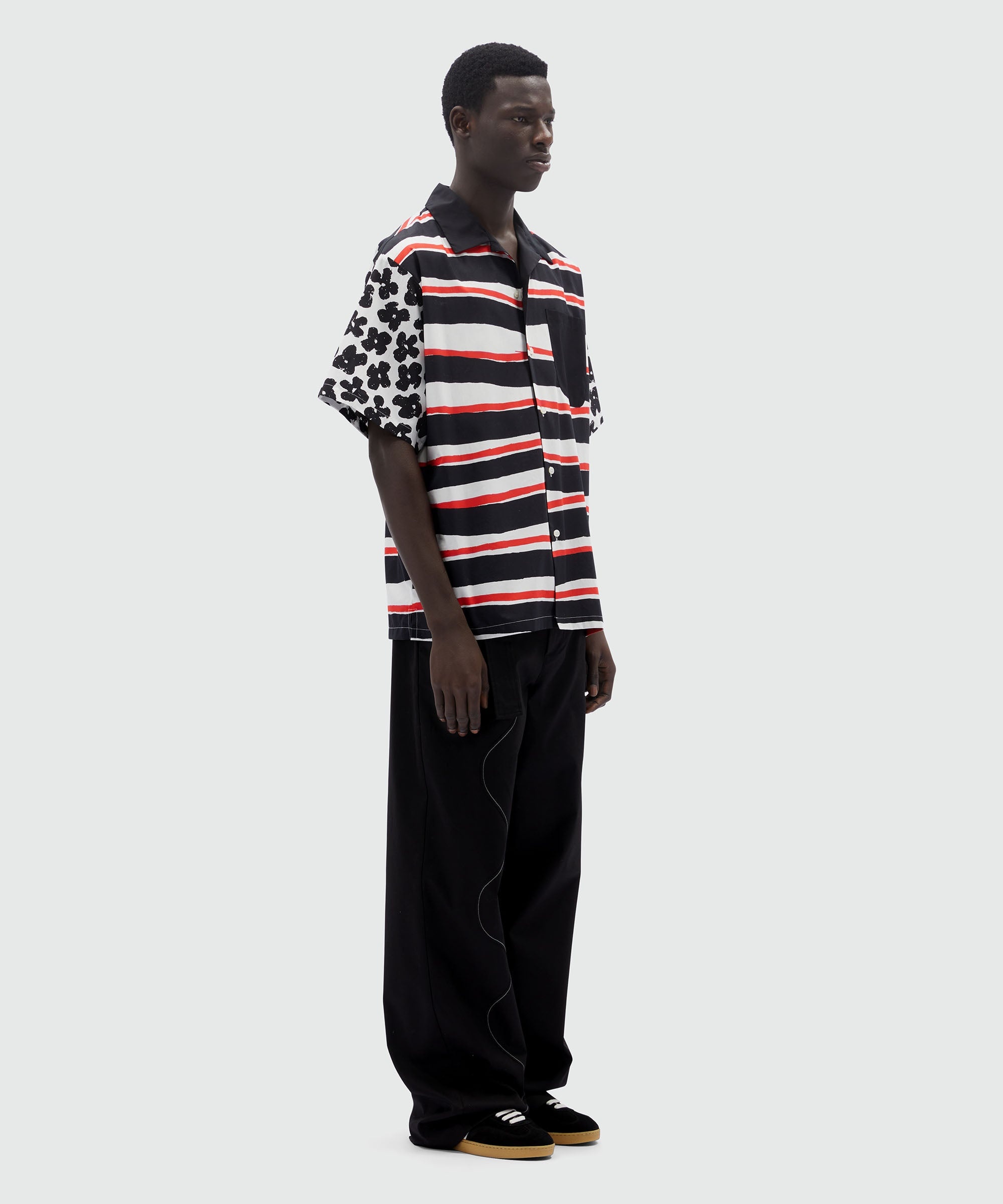 Mixed pattern poplin shirt - 4